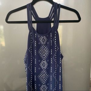 WHBM Dark Blue Dress With Metal Stud Detailing